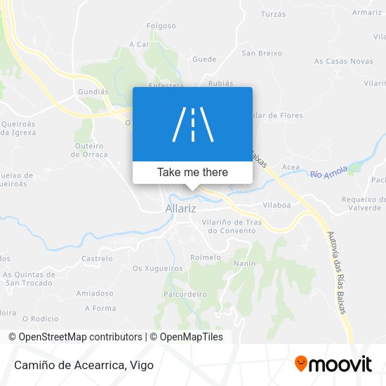 Camiño de Acearrica map