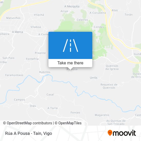 Rúa A Pousa - Taín map