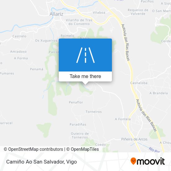 Camiño Ao San Salvador map