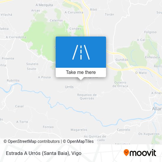 Estrada A Urrós (Santa Baia) map