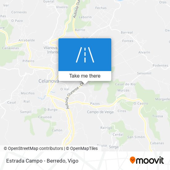 Estrada Campo - Berredo map
