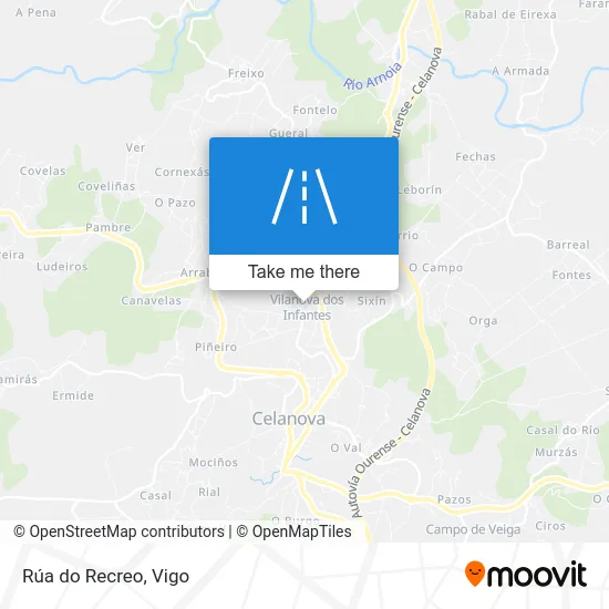 Rúa do Recreo map