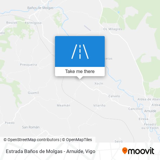 Estrada Baños de Molgas - Arnuíde map