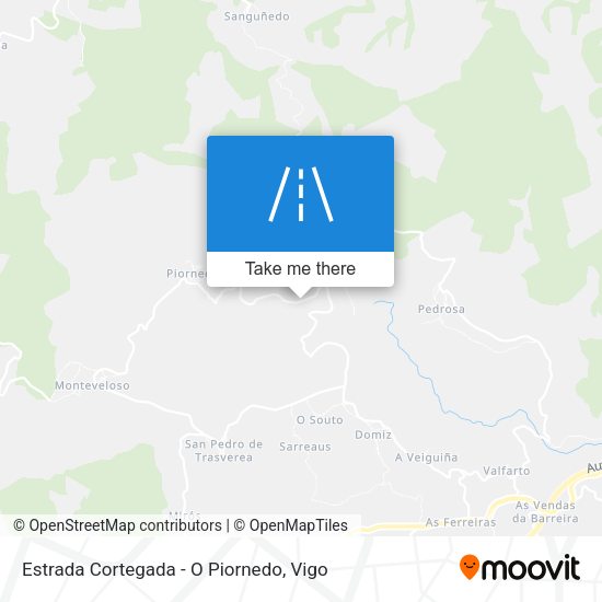 Estrada Cortegada - O Piornedo map