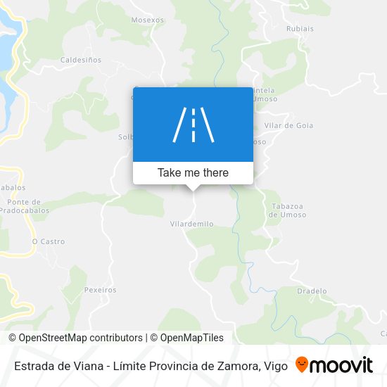 Estrada de Viana - Límite Provincia de Zamora map