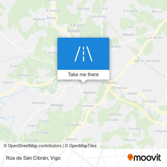 Rúa de San Cibrán map
