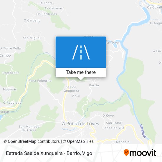 Estrada Sas de Xunqueira - Barrio map