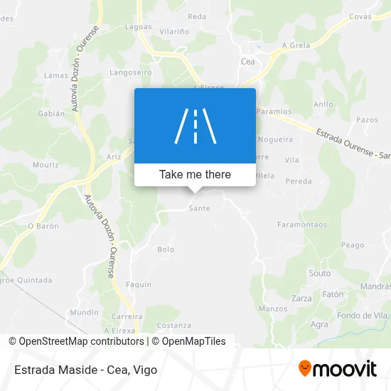Estrada Maside - Cea map