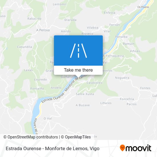Estrada Ourense - Monforte de Lemos map