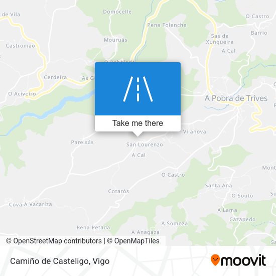 Camiño de Casteligo map
