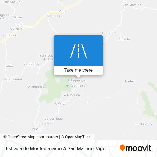 Estrada de Montederramo A San Martiño map