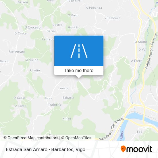Estrada San Amaro - Barbantes map