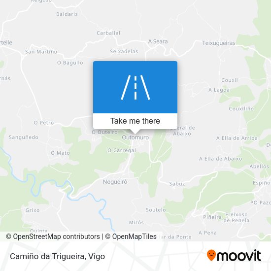 Camiño da Trigueira map