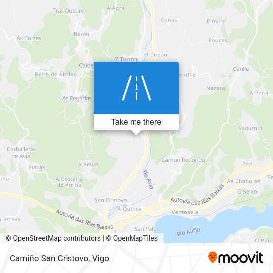 Camiño San Cristovo map