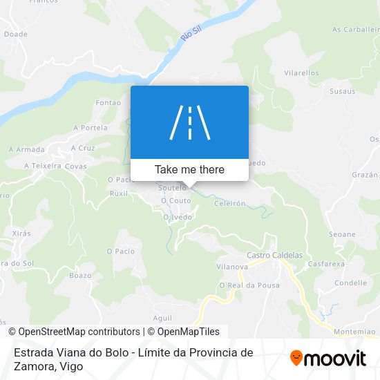 Estrada Viana do Bolo - Límite da Provincia de Zamora map