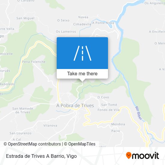 Estrada de Trives A Barrio map