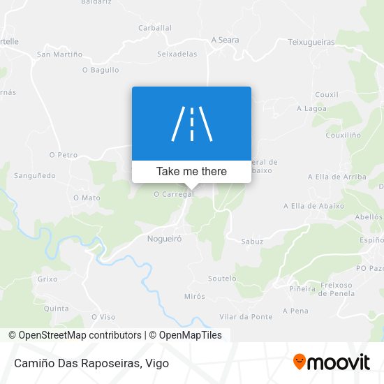 Camiño Das Raposeiras map