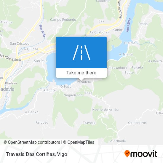 Travesia Das Cortiñas map