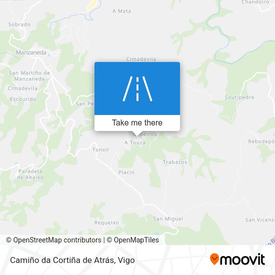 Camiño da Cortiña de Atrás map