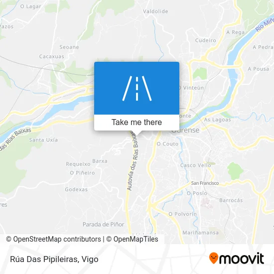 Rúa Das Pipileiras map