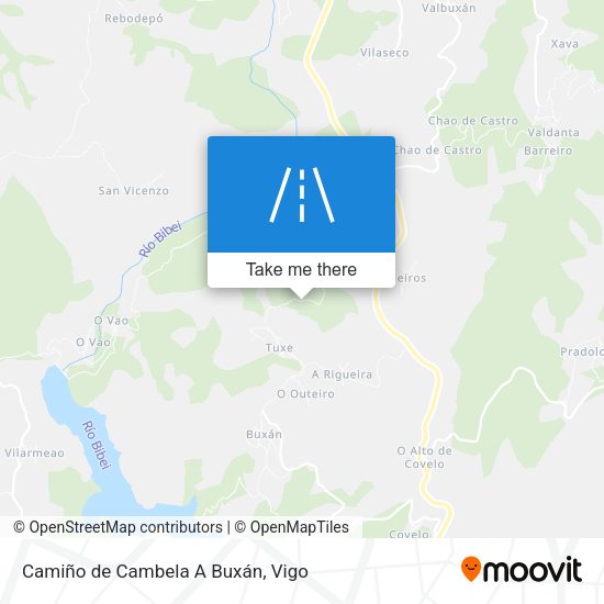 Camiño de Cambela A Buxán map