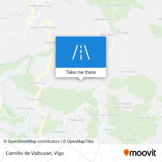 Camiño de Valbuxán map