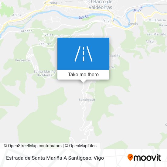 Estrada de Santa Mariña A Santigoso map