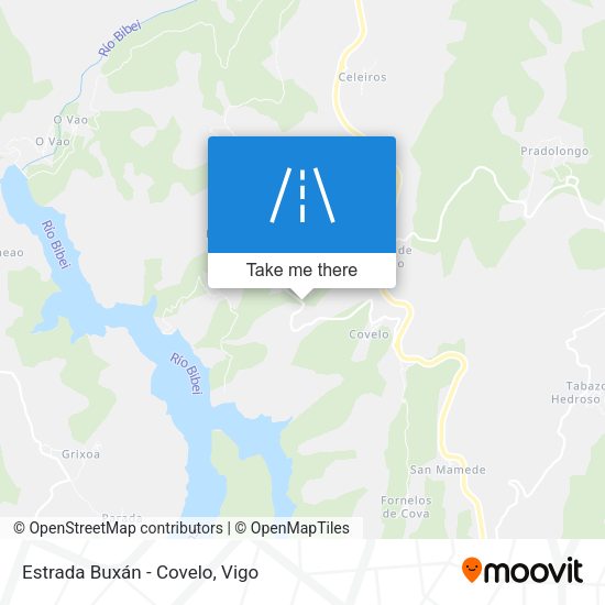 Estrada Buxán - Covelo map