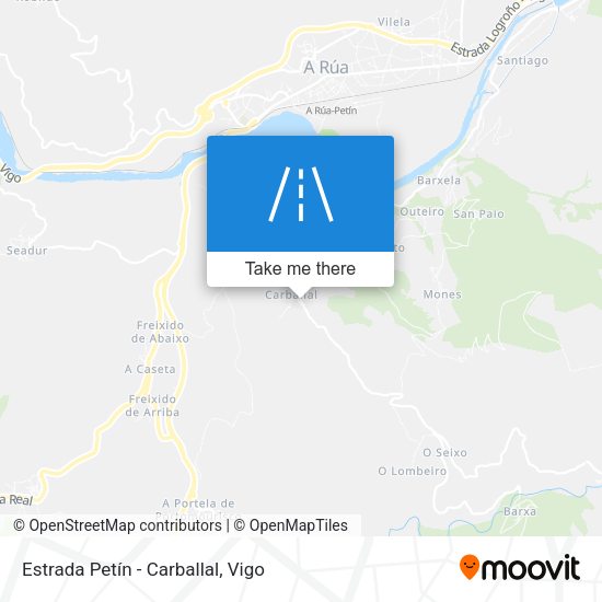 Estrada Petín - Carballal map