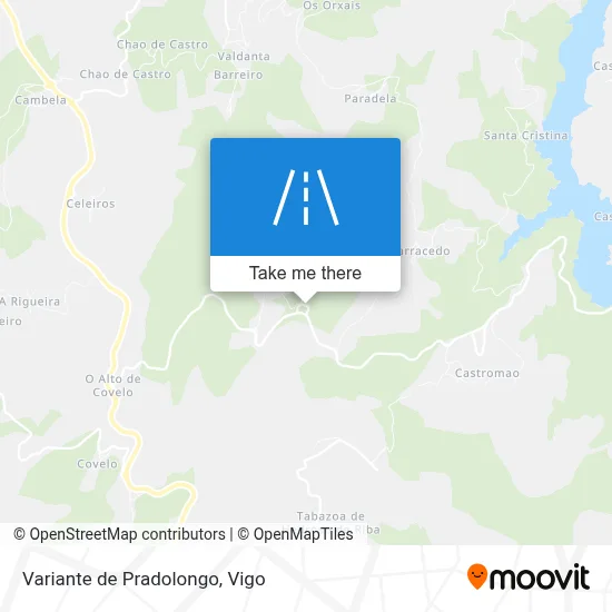 Variante de Pradolongo map