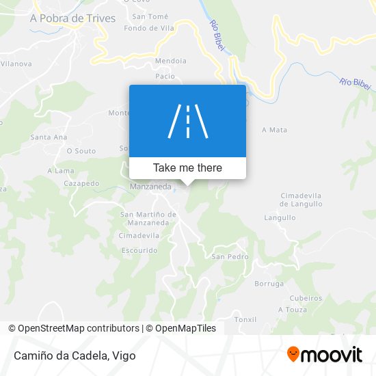 Camiño da Cadela map