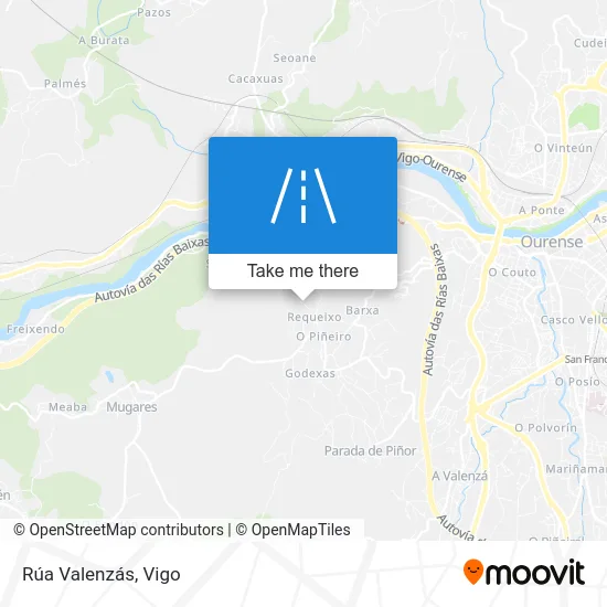 Rúa Valenzás map