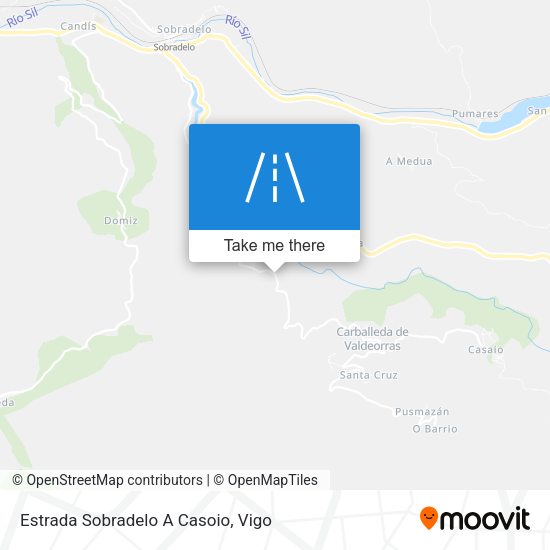 Estrada Sobradelo A Casoio map