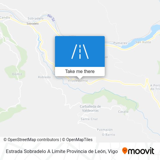 Estrada Sobradelo A Limíte Provincia de León map