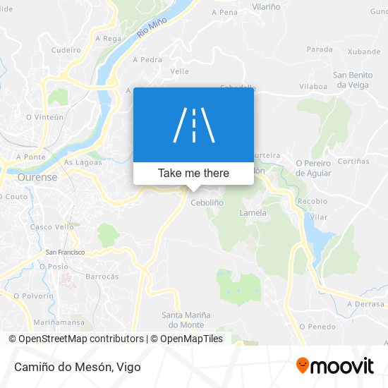 Camiño do Mesón map