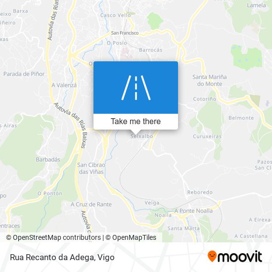 mapa Rua Recanto da Adega