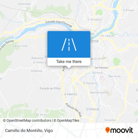 Camiño do Montiño map