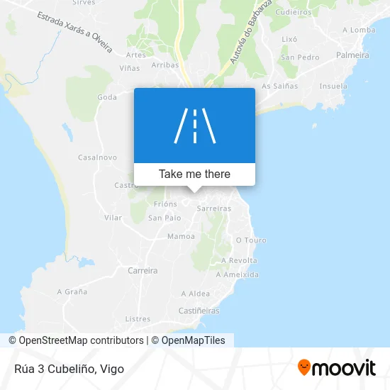 Rúa 3 Cubeliño map