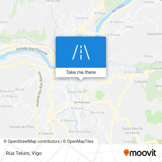 Rúa Teluro map
