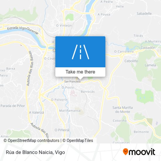 Rúa de Blanco Naicia map