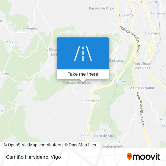 Camiño Hervideiro map