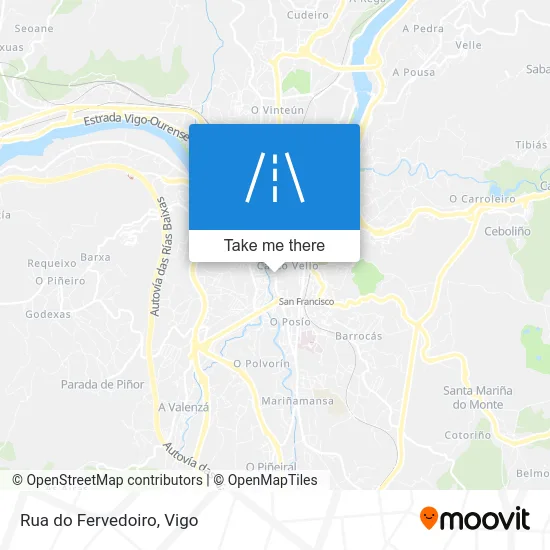 Rua do Fervedoiro map