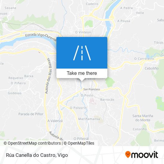 mapa Rúa Canella do Castro