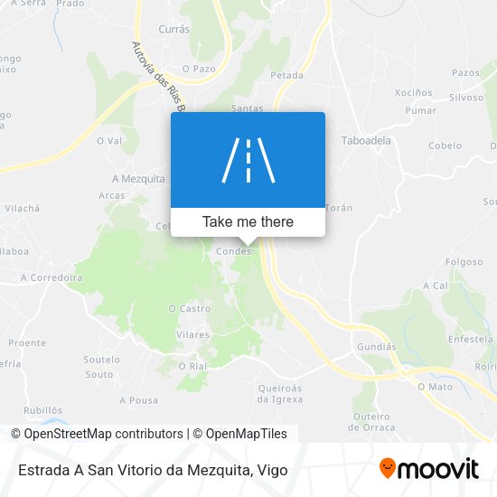 Estrada A San Vitorio da Mezquita map