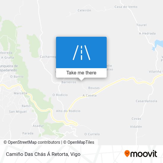 Camiño Das Chás Á Retorta map