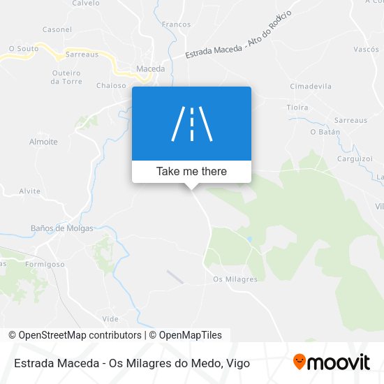 Estrada Maceda - Os Milagres do Medo map