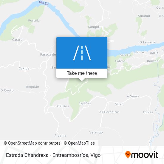 Estrada Chandrexa - Entreambosríos map