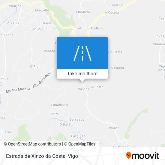 Estrada de Xinzo da Costa map