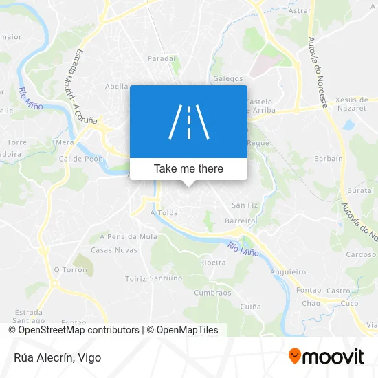 Rúa Alecrín map