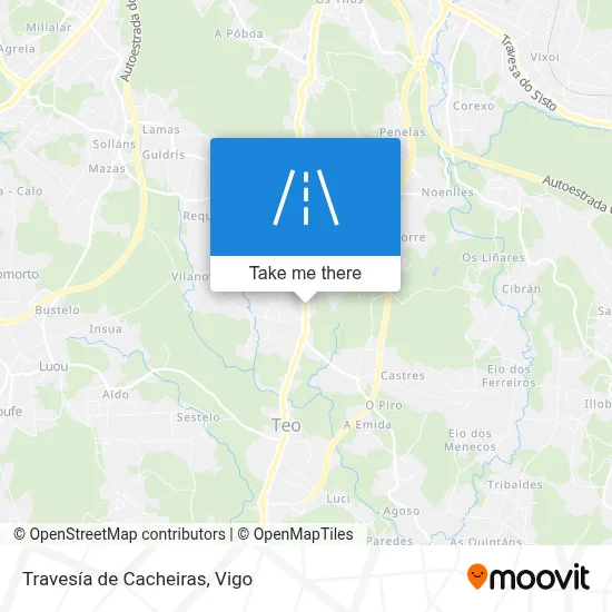 Travesía de Cacheiras map